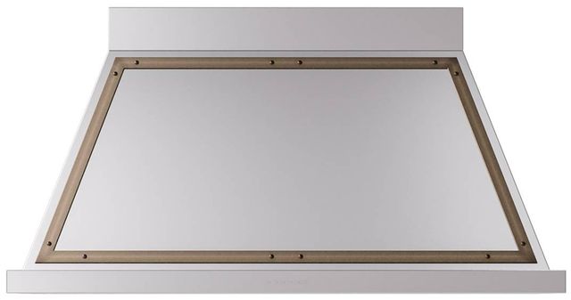Ilve® Nostalgie II Noblesse 48" Stainless Steel Wall Mounted Range Hood with Burnished Trim-0