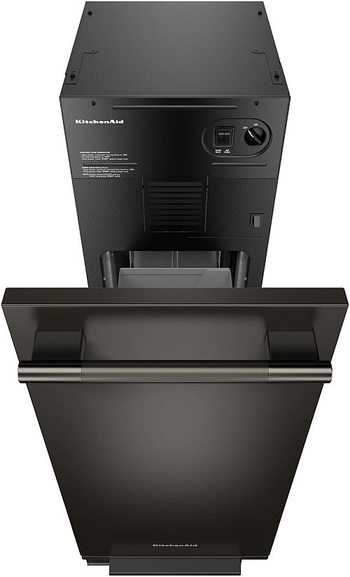 KitchenAid® 15" Black Ore Trash Compactor with Built-In Odor Management System-1