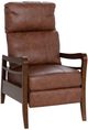Best® Home Furnishings Ryberson Cognac/Dark Walnut Leather Manual High Leg Recliner-0