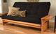 Kodiak Furniture Phoenix Suede Black/Butternut Queen Futon with Mattress-1