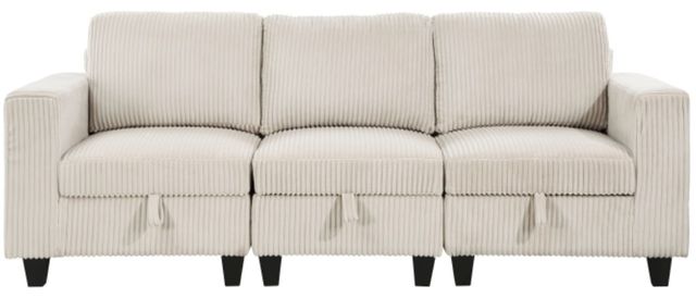 Homelegance® Walterboro Beige 89'' Sofa with Storage and Charging Ports-2