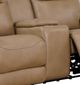 Leather Italia™ Cambria Fischer Saddle Power Reclining Loveseat with Console-1
