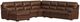 Flexsteel® David 7-Piece Pecan Leather Left-Arm Facing Sectional and Chaise-0