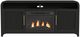 Elements International Ridgemont Black with Grain 70" TV Console with Fireplace Insert-2