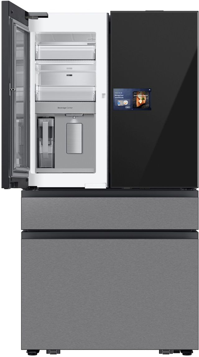 Samsung Bespoke 36" 22.5 Cu. Ft. Charcoal Glass/Stainless Steel Counter Depth French Door Refrigerator with AI Home and AI Vision Inside™-2