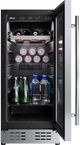 Elica 12" Stainless Steel Freestanding/Built-In Single Zone Beverage Center-2