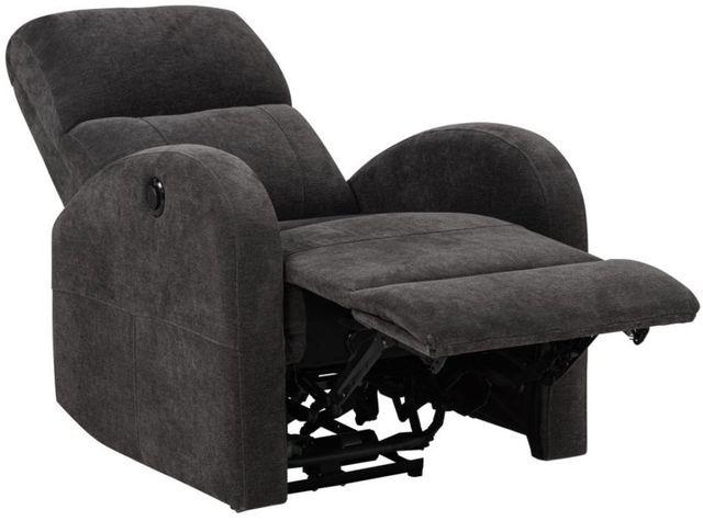Coaster® Grant Charcoal Gray Upholstered Power Recliner-2