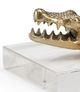 Wildwood Lamps Croc of Brass Gold Sculpture-1