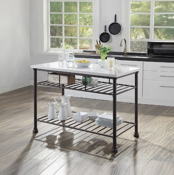 ACME Furniture Freyja Gray/White Kitchen Island-1