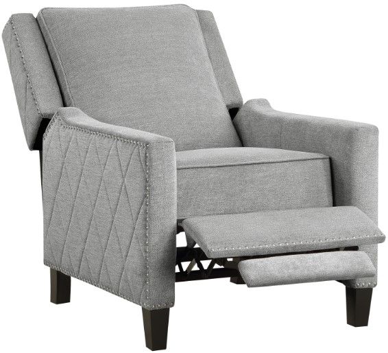 Homelegance® Banks Gray Push Back Reclining Chair-4