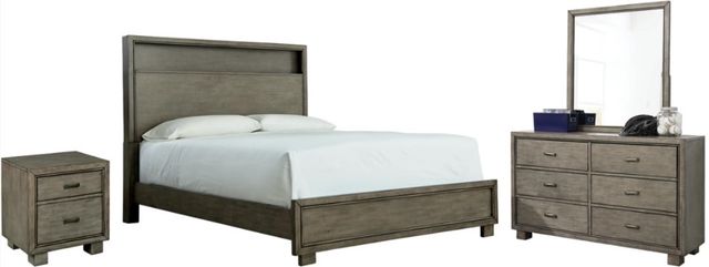Signature Design by Ashley® Arnett 4-Piece Smoky Gray Queen Bookcase Bed Set-0
