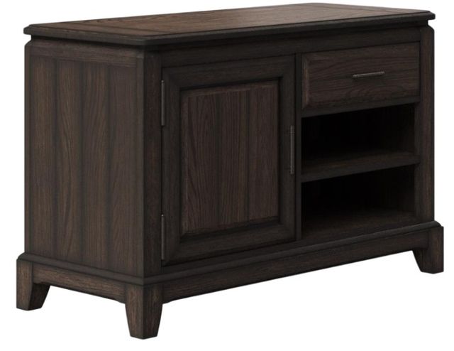 Bernards Bellamy Lane Brown Credenza with Bookcase Hutch-2
