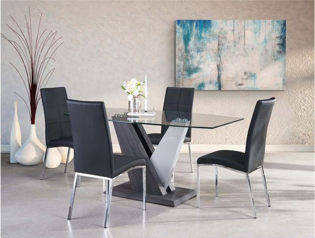 Mazin Furniture Baxter 5-Piece Gray/White Dining Set
