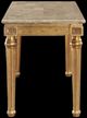 ACME Furniture Daesha Brown Marble Top Sofa Table with Antique Gold Base-2