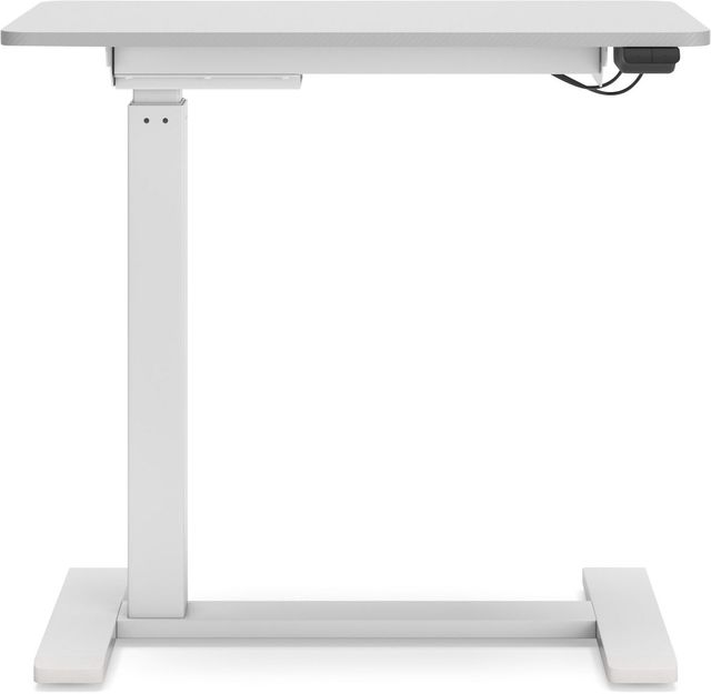 Signature Design by Ashley® Lynxtyn Taupe/White Adjustable Height Office Side Desk-1