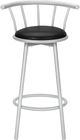 Monarch Specialties Inc. 2-Piece Black/Silver Swivel Barstools Set-2