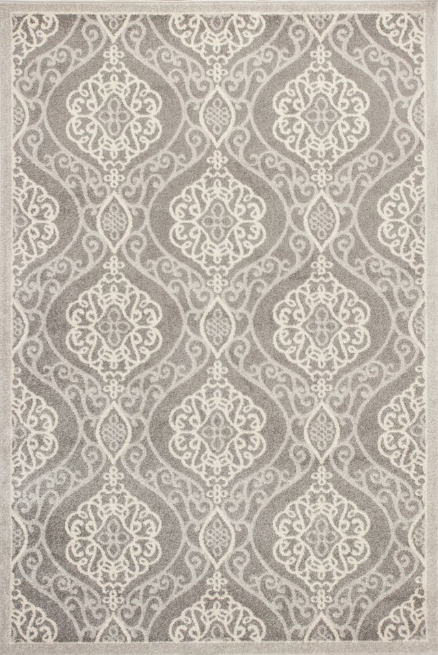 KAS Rugs Lucia Silver Mosaic 5'x8' Rug-0