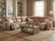 Kate Preston Home 7pc York Sand Leather Sectional with Cooling Unit-1