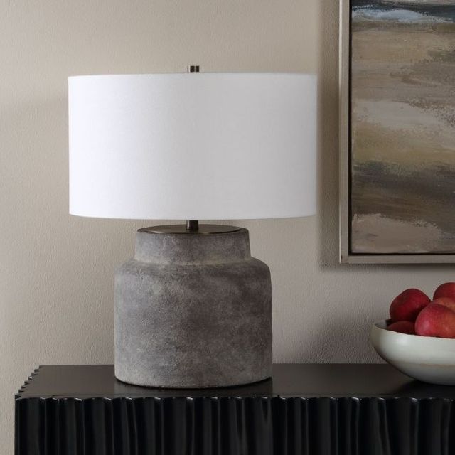 Uttermost® Benedet Aged Dark Gray Table Lamp-1