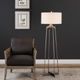 Uttermost® Adrian Aged Gun Metal Floor Lamp-1