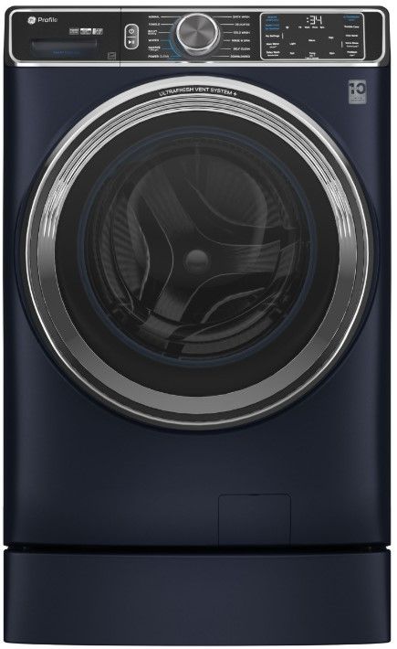 GE Profile™ 5.3 Cu. Ft. Sapphire Blue Front Load Washer with UltraFresh™ Vent System+ with OdorBlock™-2