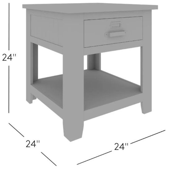 Jofran Inc. Cannon Valley Brown End Table-1