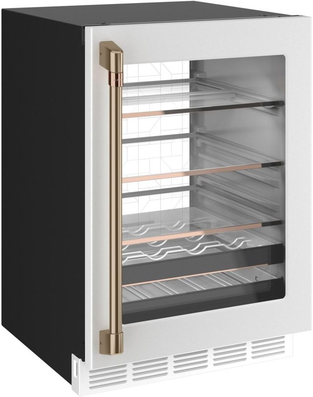 Café™ 24" 5.1 Cu. Ft. Matte White Beverage Center-1