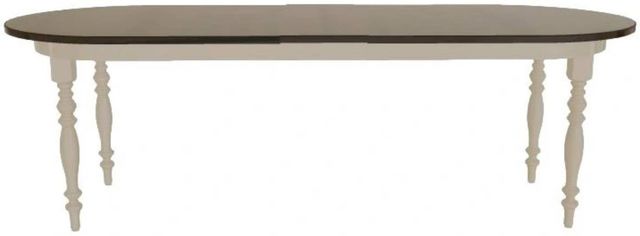 Mavin Customizable 38" x 84" Oval Extendable Dining Table with 12" Leaf-1