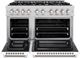 ZLINE Select 48" Stainless Steel Pro Style Dual Fuel Range with White Matte Door-1