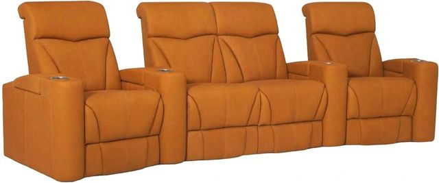 Palliser® Furniture Customizable Vivid 4-Piece Power Reclining Theater Seating with Power Headrest and Lumbar-0