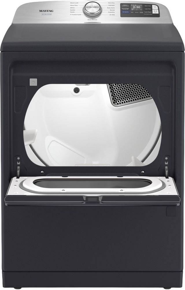Maytag® 7.4 Cu. Ft. Midnight Steel Front Load Electric Dryer with Pet Pro Option-1