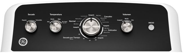 GE® 7.2 Cu. Ft. White Electric Dryer-4