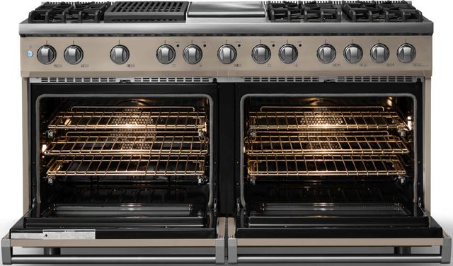 Viking® 5 Series 60" Nantucket Pro Style Dual Fuel (NG) Range with Polished Chrome Trim-1