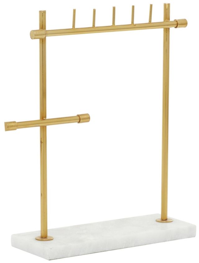 Deco Marche Gold Jewelry Stand with Rectangular Base-0