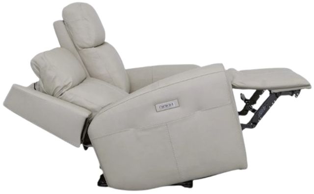 Flexsteel® Barnett Timber Leather Power Reclining Loveseat with Power Headrest and Lumbar-3