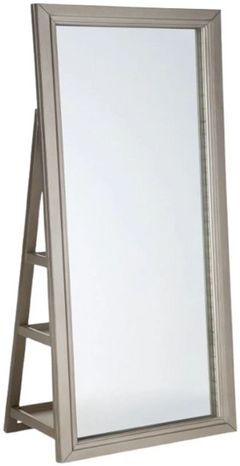 Signature Design by Ashley® Evesen Champagne Floor Standing Mirror with Storage