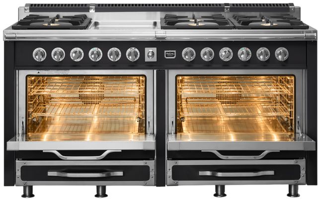 Viking® Tuscany 66” Onyx Pro Style Dual Fuel Range with Griddle-1