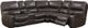 Porter International Designs Ramsey 6-Piece Brown Leather Manual Reclining Sectional-0
