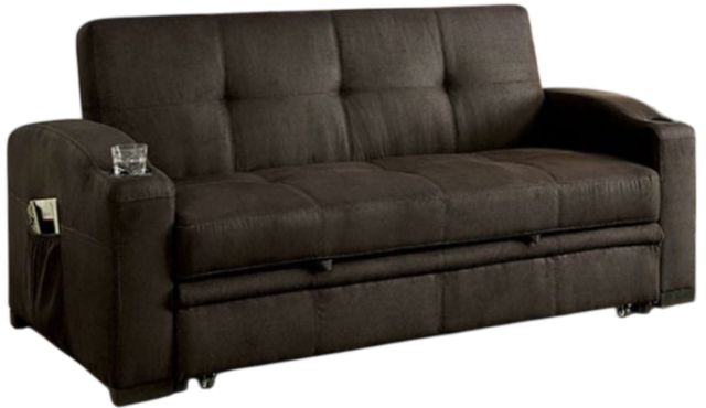 Furniture of America® Mavis Dark Brown Futon Sofa-0