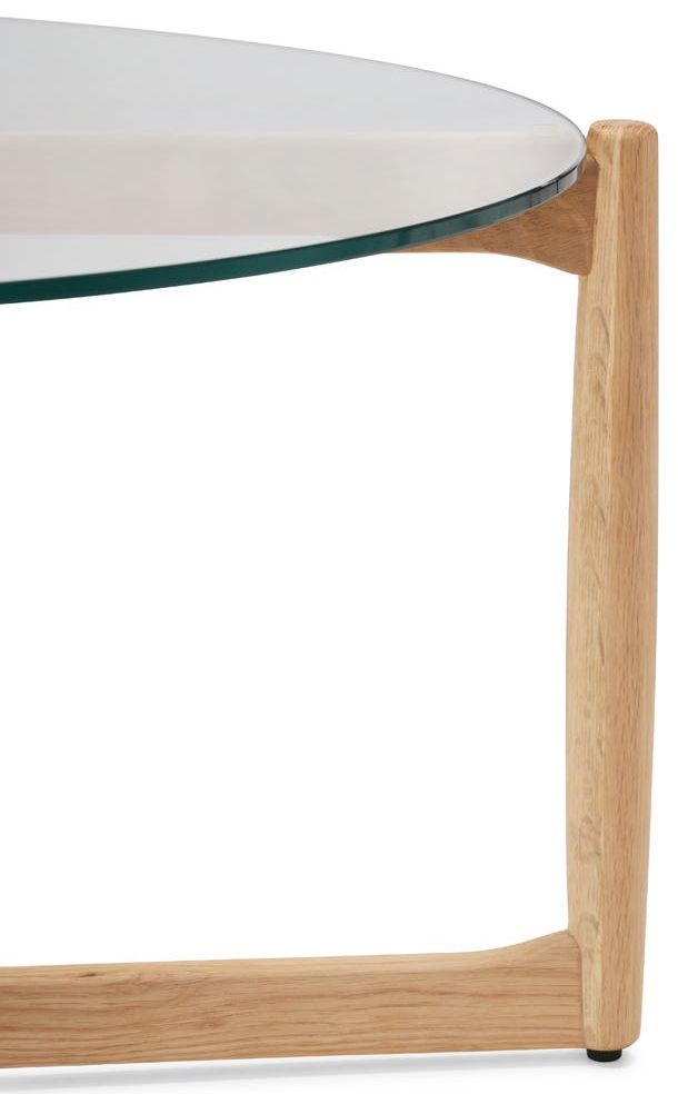 Moe's Home Collection Hetta Glass Top Coffee Table with Natural Oak Base-3