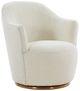 VIG Furniture Modrest Vera White Modern Sherpa Swivel Chair-0