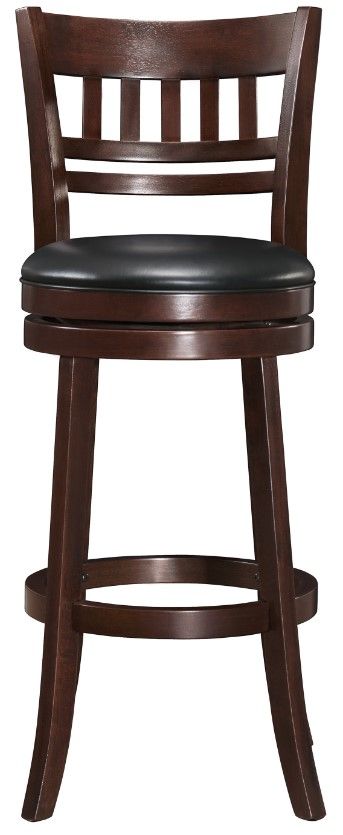 Homelegance® Edmond Black/Dark Cherry Swivel Pub Height Chair-2