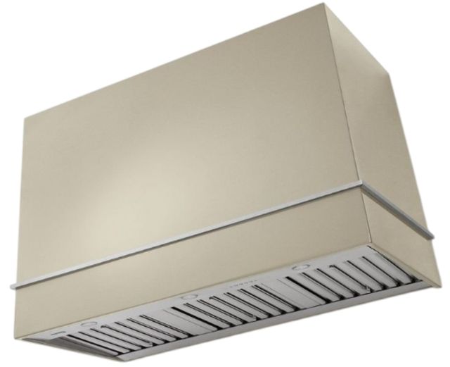 AGA Loge 48" Fawn Wall Mounted Range Hood with Brushed Brass Trim-0