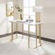 ACME Furniture Estie White Writing Desk with Gold Base-2