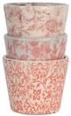 A & B Home 3-Piece Pink/White Floral Garden Planter Set-2