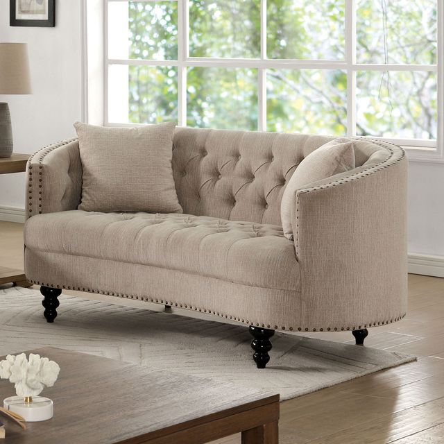 Furniture of America® Francoise 2-Piece Ivory Sofa Set-2