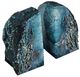 A & B Home 2-Piece Black/Teal 5.5" Agate Bookend Set-0