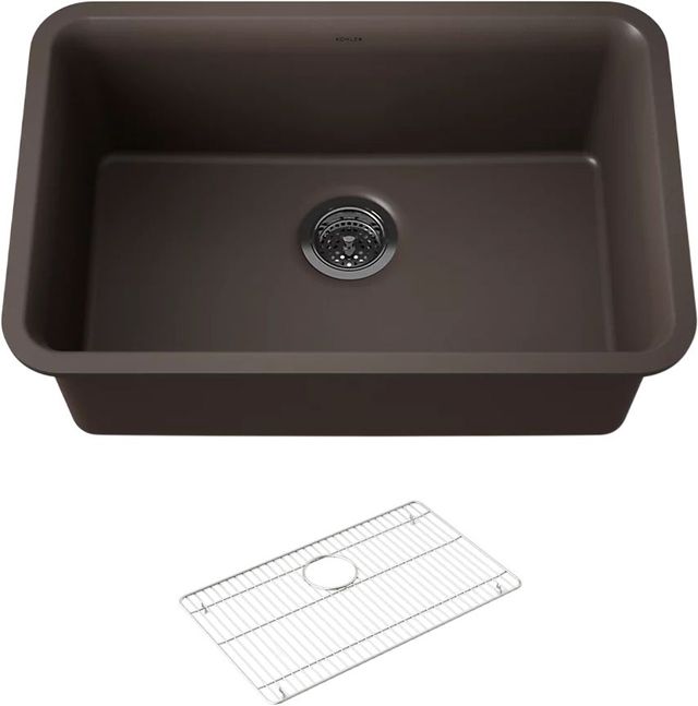 KOHLER® Cairn® Matte Brown 28" Undermount Single-Bowl Kitchen Sink-0