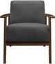 Homelegance® August Dark Gray/Dark Walnut Accent Chair-2