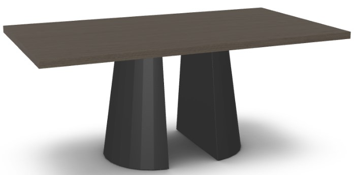 Amisco Customizable Gemma White Oak Veneer 72" Dining Table